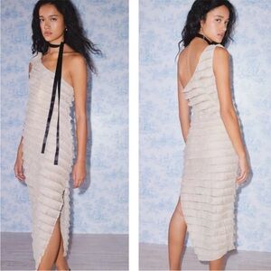 Kimchi Blue Rita Ruffle One-Shoulder Midi Dress